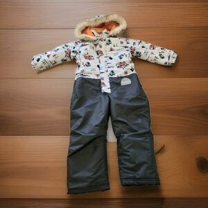 Moujonjon Japanese Brand Kids Snowsuit 110 4-5T Hooded Winter Ski